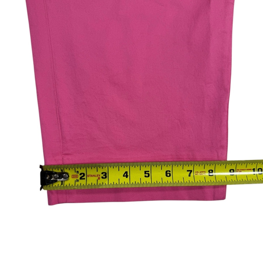 Talbots Perfect Crop Pants 16W Curvy Pink Slim Leg Stretch Cotton Mid Rise NWT - Picture 6 of 9